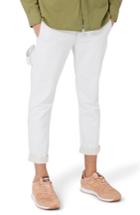 Men's Topman Tapered Crop Worker Trousers X 32 - White