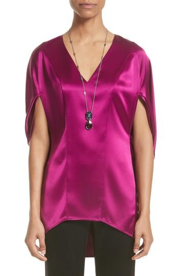 Women's St. John Collection Liquid Satin Cocoon Top