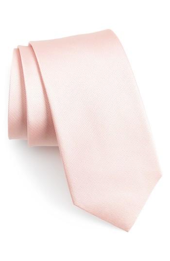 Men's The Tie Bar Solid Silk Tie, Size X-long X-long - Pink