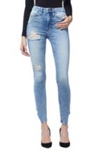 Women's Good American Good Waist Side Triangle Crop Skinny Jeans
