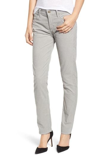 Women's Citizens Of Humanity Agnes Slim Straight Leg Corduroy Pants - Grey