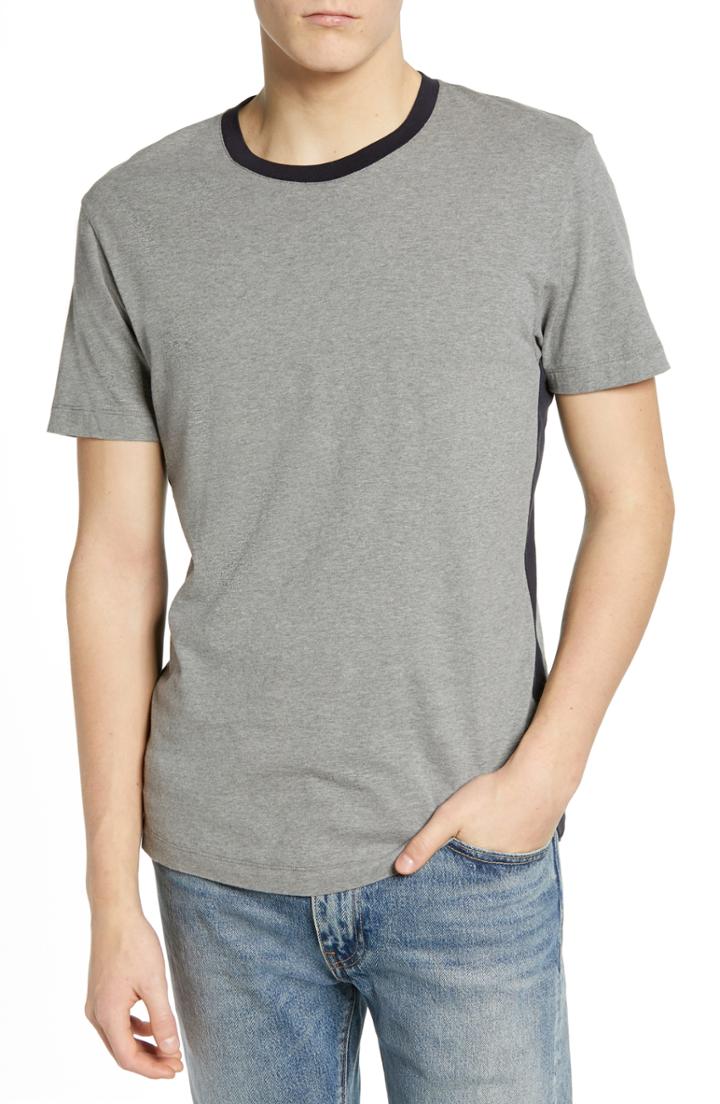 Men's French Connection Block Side Panel T-shirt - Blue