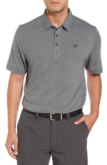 Men's Travis Mathew Lawrence Houndstooth Polo - White