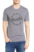 Men's Brixton Newport Graphic T-shirt - Grey