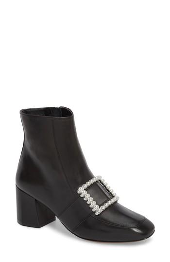 Women's Linea Paolo Cadence Buckle Bootie M - Black