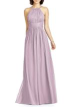 Women's Dessy Collection Lux Chiffon Halter Gown - Purple