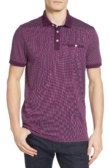 Men's Ted Baker London Otto Jacquard Polo (s) - Purple