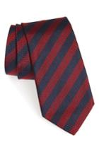 Men's Michael Bastian Stripe Silk Tie, Size - Red