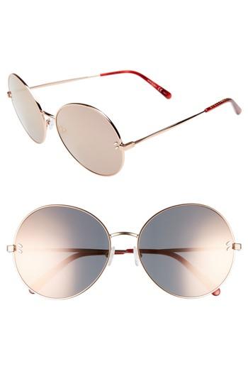 Women's Stella Mccartney 62mm Round Sunglasses - Gold