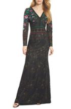 Women's Tadashi Shoji Embroidered Lace A-line Gown - Black