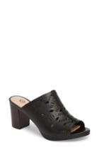 Women's Bella Vita Lark Laser Perforated Slide Sandal .5 N - Black