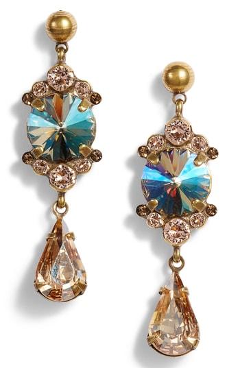 Women's Sorrelli Regal Rounds Crystal Drop Earrings
