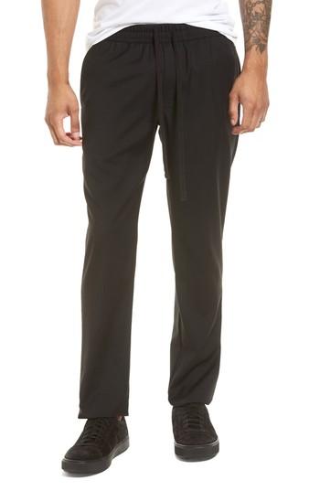 Men's Vince Slim Fit Wool Track Pants - Black
