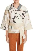 Women's A.w.a.k.e. Printed Kimono Bomber Jacket