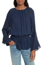 Women's Joie Arthurine Bell Sleeve Silk Top - Blue