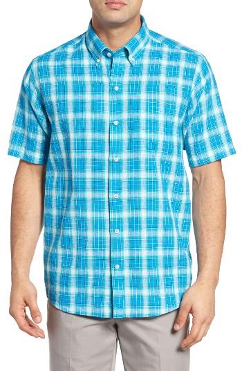 Men's Cutter & Buck Agua Fit Plaid Sport Shirt