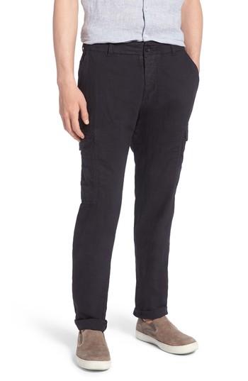 Men's James Perse Linen & Cotton Cargo Pants - Blue