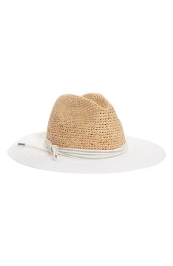Women's Fabiana Filippi Beaded Detail Raffia Hat - Ivory