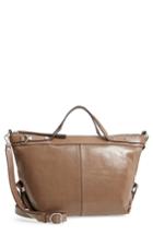 Treasure & Bond Perry Glazed Leather Convertible Satchel - Beige