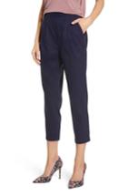 Women's Leith Pleat Front Crop Pants, Size - Blue