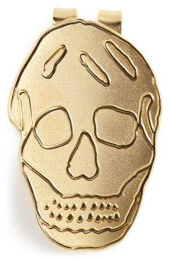 Men's Alexander Mcqueen Golden Skull Money Clip -