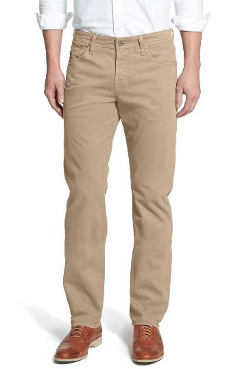 Men's Ag Graduate Sud Slim Straight Leg Pants X 34 - Beige