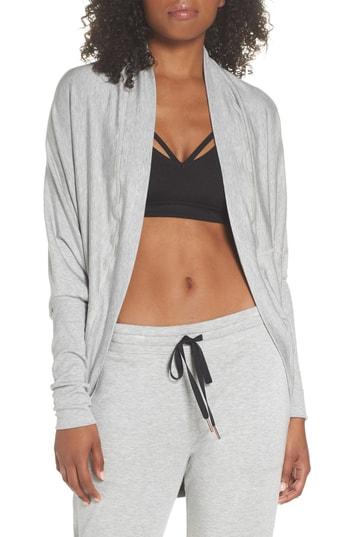 Women's Beyond Yoga 'cozy' Convertible Fleece Pullover - Grey