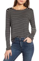 Women's Amour Vert Liana Button Shoulder Tee - Black