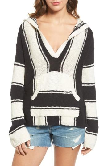 Women's Pam & Gela Stripe Baha Pullover, Size - Black