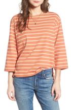 Women's Madewell Stripe Boat Neck Top - Pink