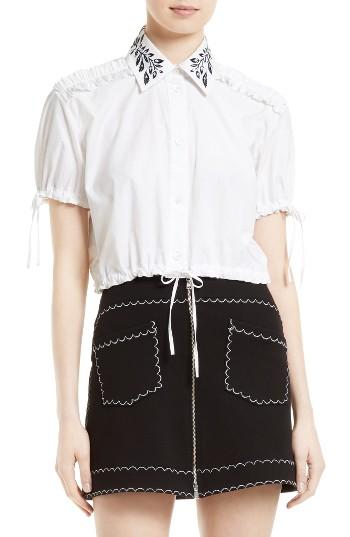 Women's Mcq Alexander Mcqueen Drawstring Crop Top