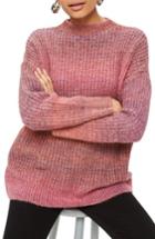 Women's Topshop Space Dye Sweater Us (fits Like 0) - Pink