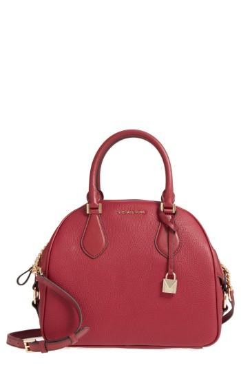 Michael Michael Kors Large Briar Leather Satchel - Red