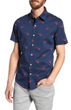 Men's Bonobos Riviera Slim Fit Bird Print Sport Shirt - Blue