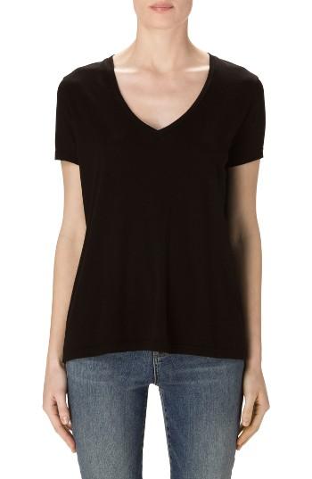 Women's J Brand Janis V-neck Tee - Black