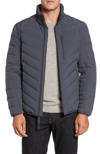 Men's Andrew Marc Stretch Packable Down Jacket - Grey