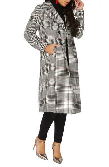 Women's Dorothy Perkins Single Breasted Coat Us / 12 Uk - Burgundy
