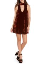 Women's Show Me Your Mumu Friday Choker Velvet Dress - Brown