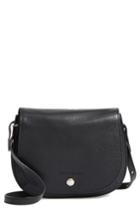 Longchamp Small Le Foulonne Leather Crossbody Bag - Black