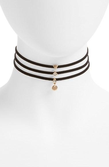 Women's Topshop 3-pack Shape Charm Chokers