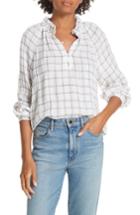 Women's La Vie Rebecca Taylor Metallic Plaid Blouse - White