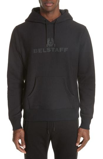 Men's Belstaff Northview Logo Hoodie - Black