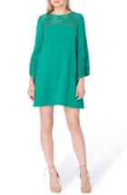 Women's Tahari Long Sleeve Shift Dress - Green