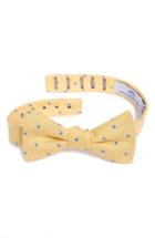 Men's Southern Tide Bethany Dot Cotton & Silk Bow Tie, Size - Yellow