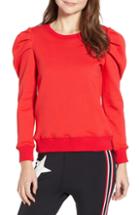 Women's Pam & Gela Puff Sleeve Sweatshirt - Red