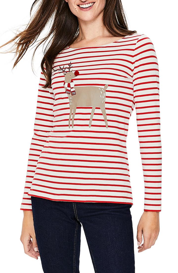Women's Boden The Fun Breton Stripe Top