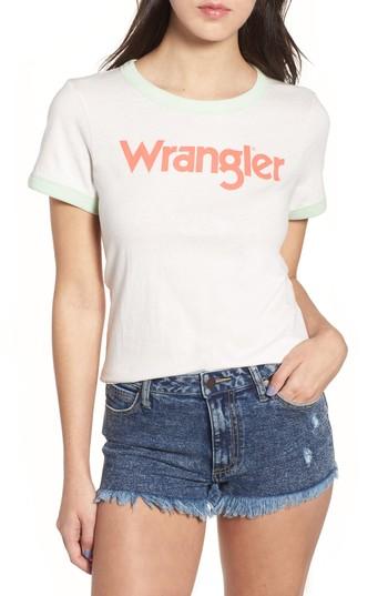 Women's Wrangler Kabel Graphic Ringer Tee - Pink