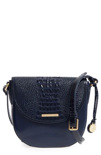 Brahmin Arlie Embossed Leather Crossbody Bag - Blue