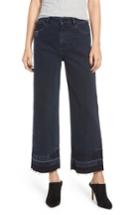 Women's Dl1961 Hepburn High Waist Release Hem Crop Wide Leg Jeans - Black