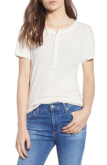 Women's James Perse Henley Top - Ivory